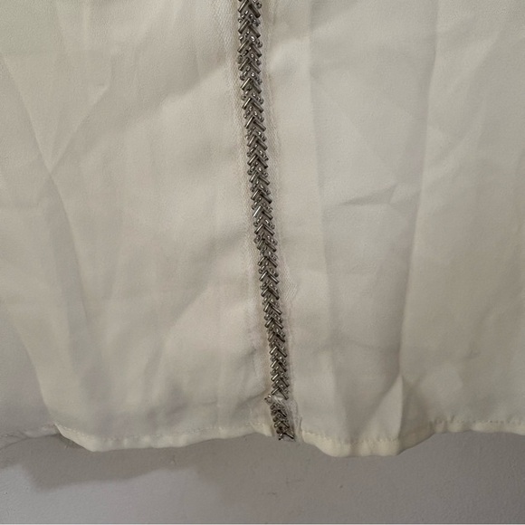 Darling Whimsy Trapeze Dress Beaded Whimsy Fairycore fairy Dainty Cream Sheer - Picture 3 of 12